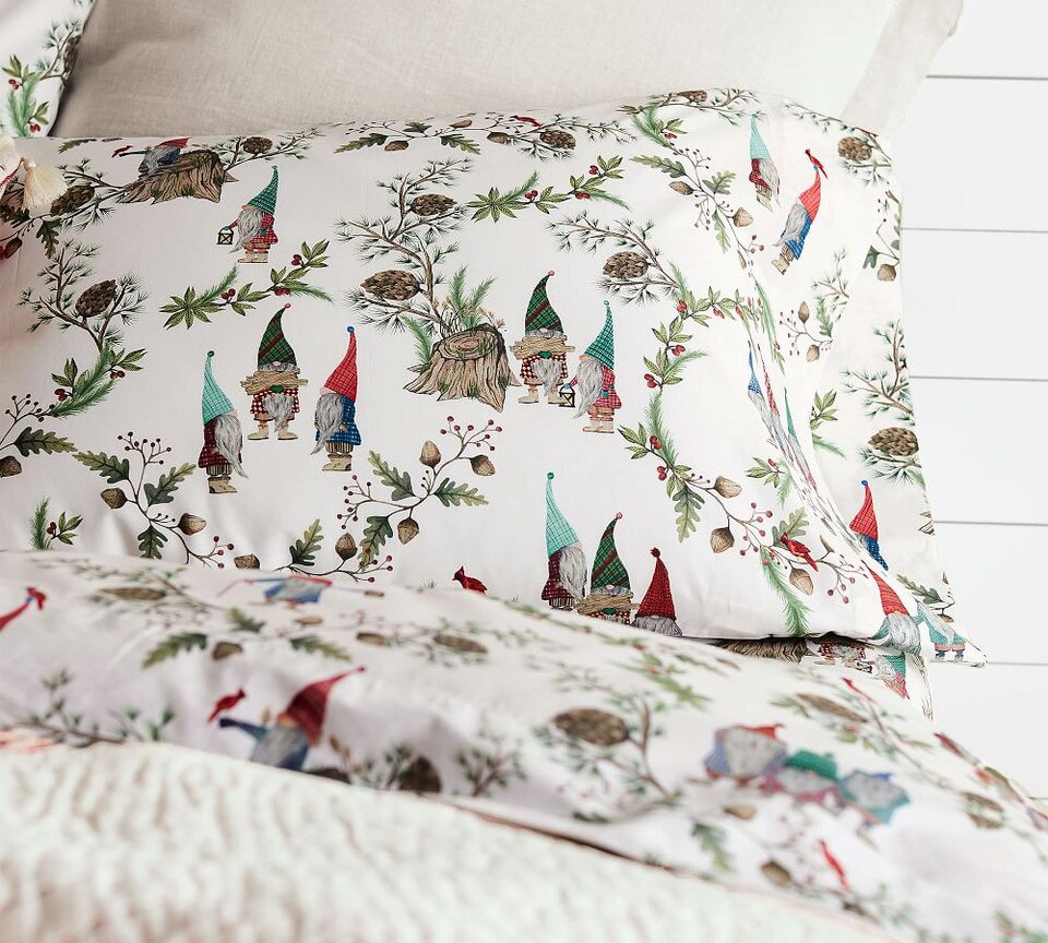 Forest Gnome Organic Percale Pillowcases Set of 2 Pottery Barn